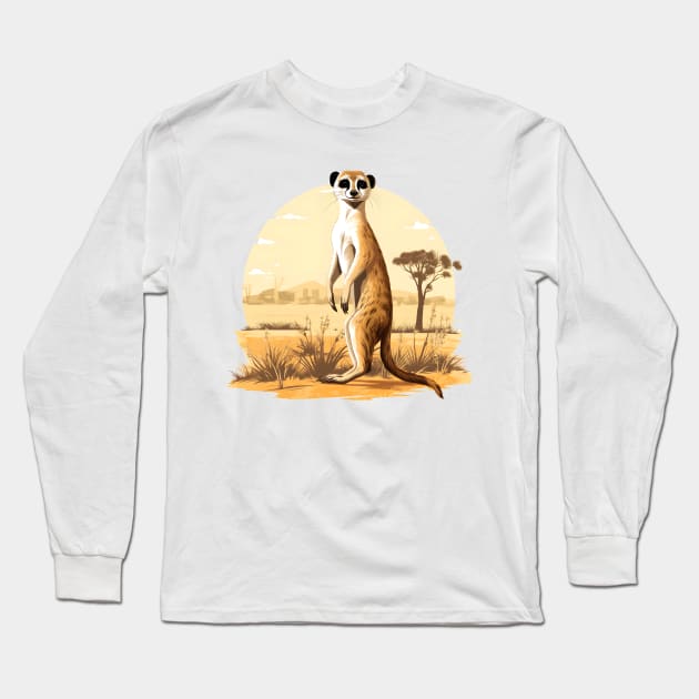 Meerkat Long Sleeve T-Shirt by zooleisurelife